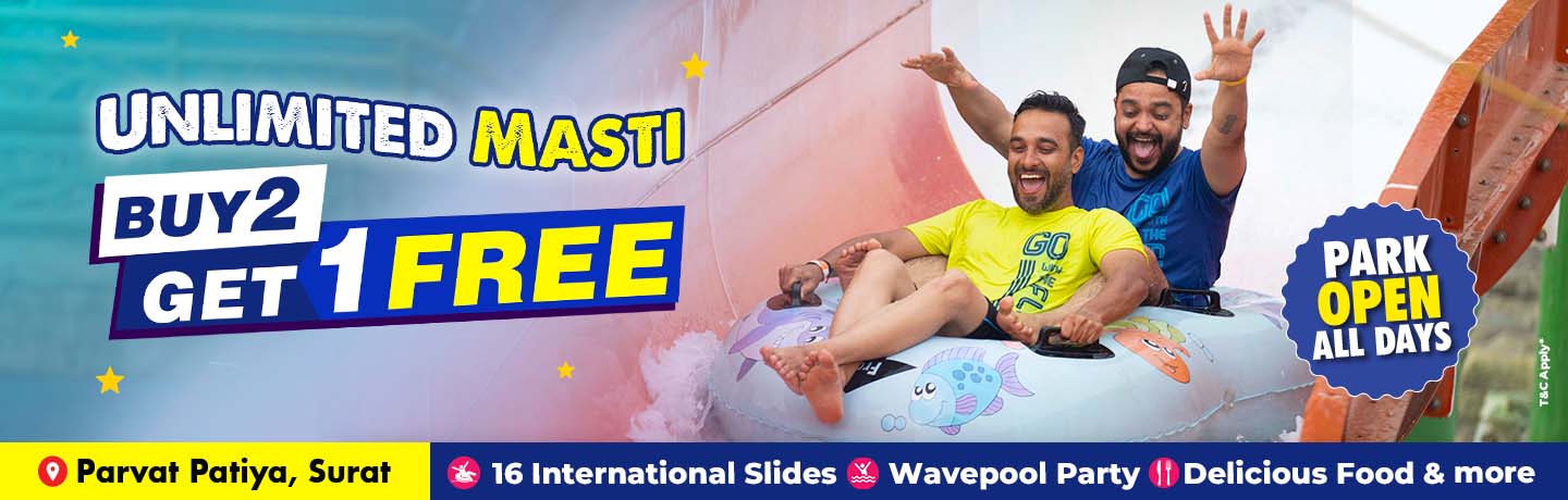 Best water parks in surat | Best water park in Gujarat |  Fun places in surat banner