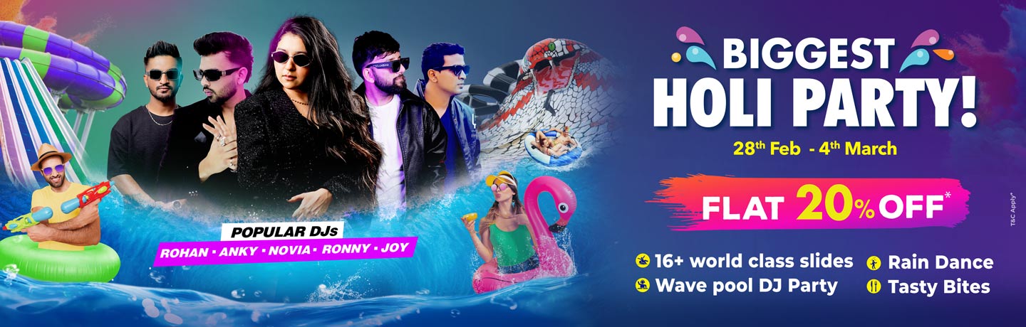 Aqua Holi Party 2023 | Aqua Holi party surat banner